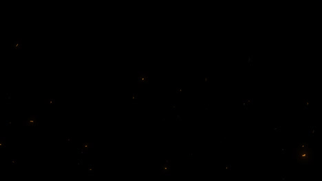 Glühendes-Feuer-Entzündet-Fliegende-Partikel,-Schleifen-Overlay-Animation-Auf-Schwarzem-Hintergrund